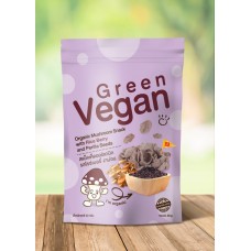 Green Vegan สแน๊คเห็ดออร์แกนิค รสไรซ์เบอรี่ ขนาด 50 กรัม